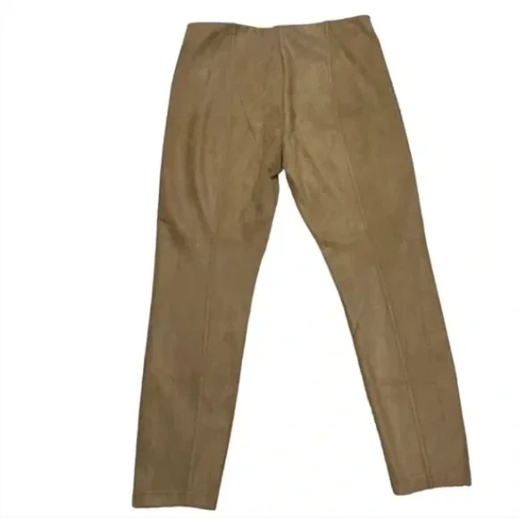 Ivanka Trump Faux Suede Ankle Pants M Dark Taupe - Picture 4 of 7